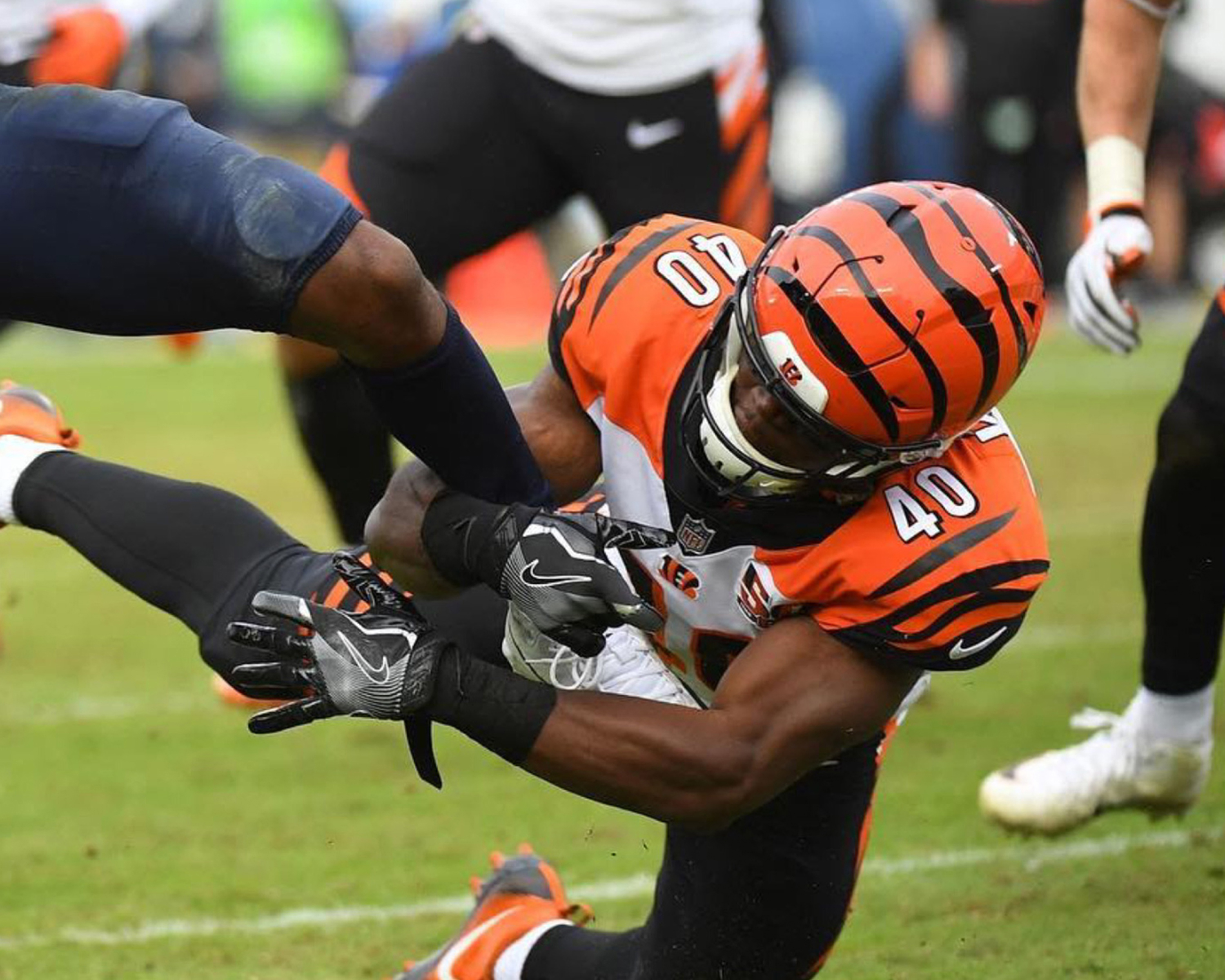 Brandon Wilson making a tackle for the Cincinnati Bengals