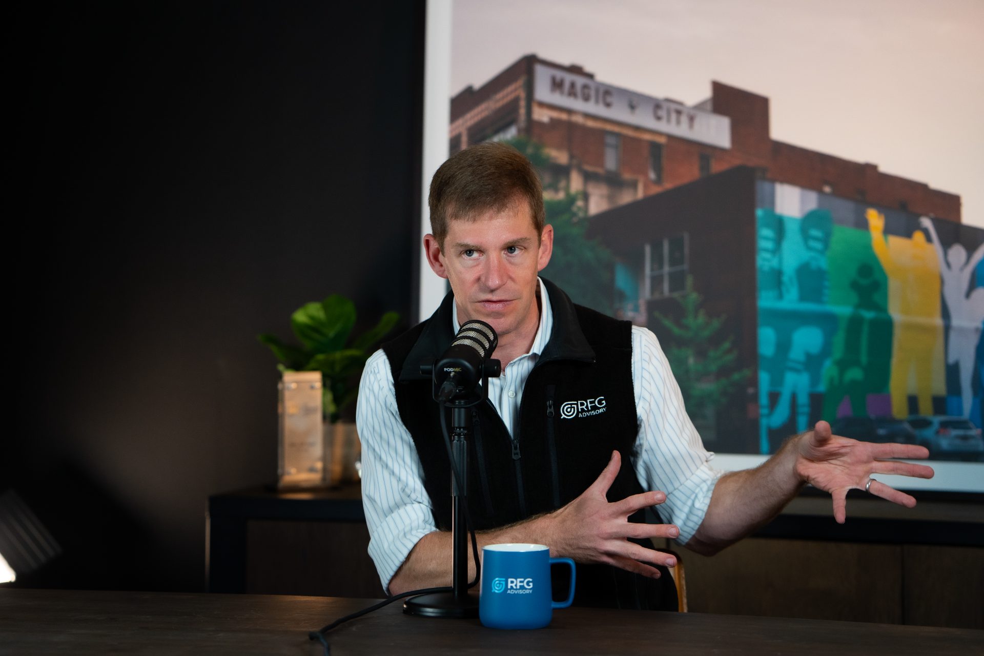 Rick Wedell, Chief Investment Officer of RFG Advisory, recording market commentary