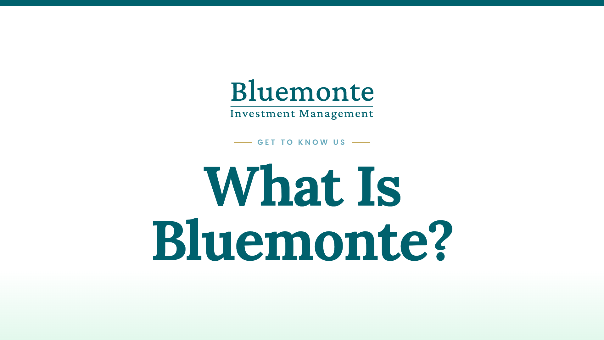 What Is Bluemonte? — Bluemonte Investment Management